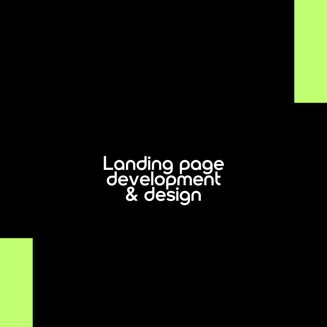 Landing page development & design