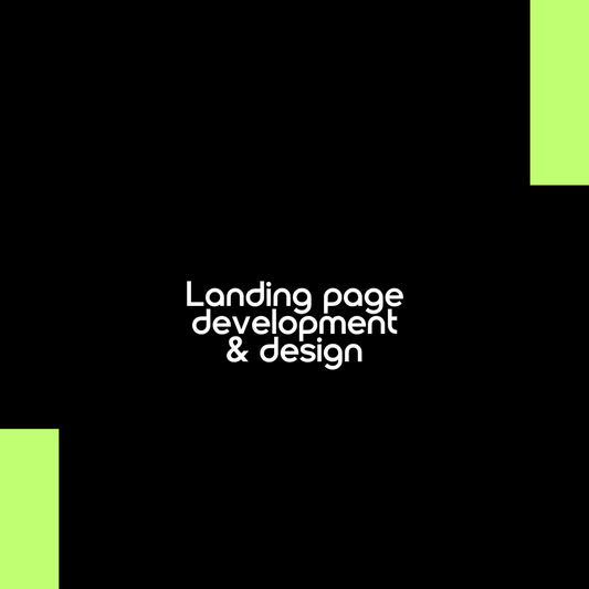 Landing page development & design