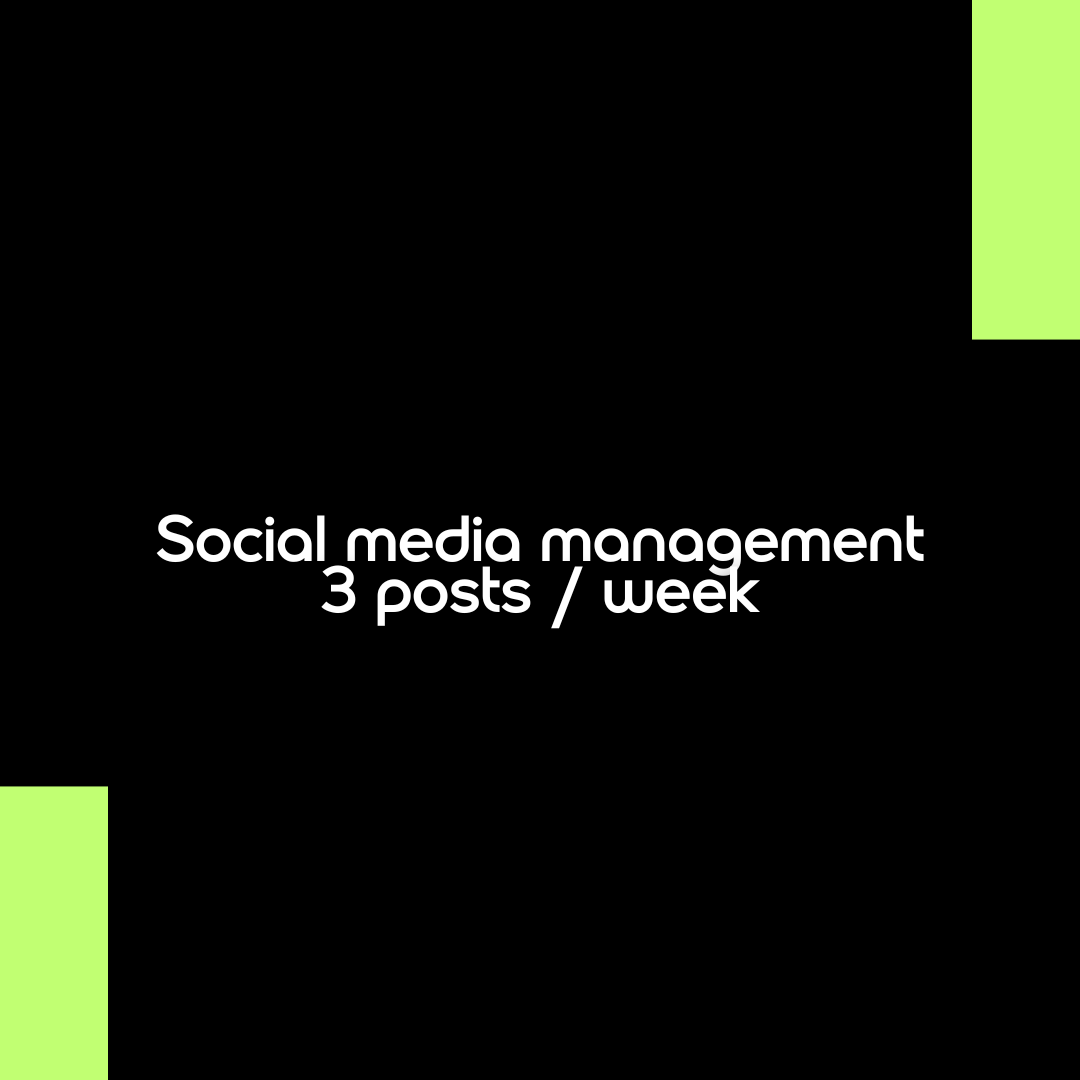 Social Media Management | THREE posts per week